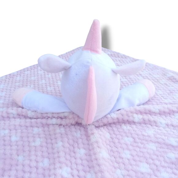 Sam Salem & Son Pink Unicorn Lovey Security Blanket-Minky Fabric-Soft-30"x30" - Picture 5 of 10